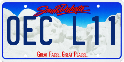 SD license plate 0ECL11
