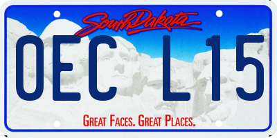 SD license plate 0ECL15