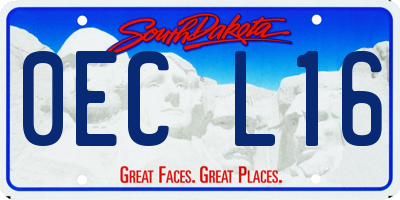 SD license plate 0ECL16