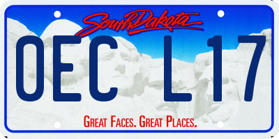 SD license plate 0ECL17