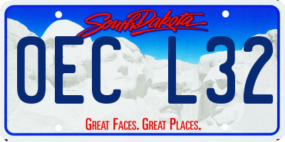 SD license plate 0ECL32