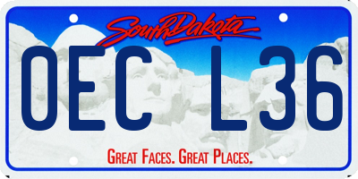 SD license plate 0ECL36