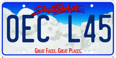 SD license plate 0ECL45