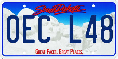 SD license plate 0ECL48