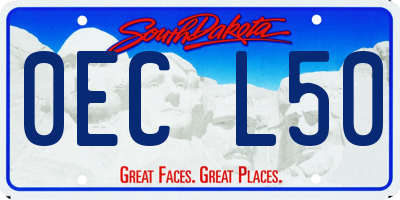 SD license plate 0ECL50