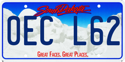SD license plate 0ECL62