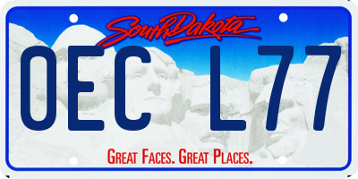SD license plate 0ECL77
