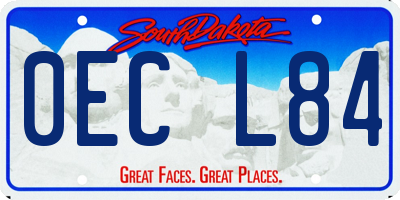 SD license plate 0ECL84