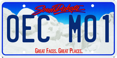 SD license plate 0ECM01