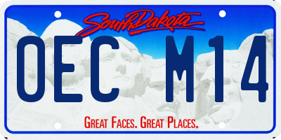SD license plate 0ECM14