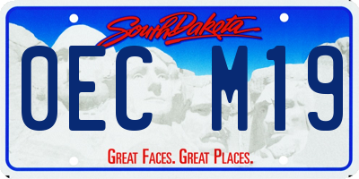 SD license plate 0ECM19