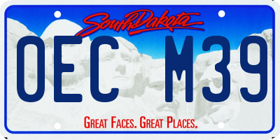 SD license plate 0ECM39