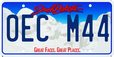 SD license plate 0ECM44