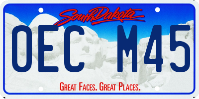 SD license plate 0ECM45