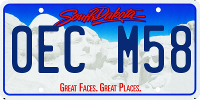 SD license plate 0ECM58