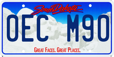 SD license plate 0ECM90