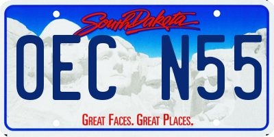 SD license plate 0ECN55