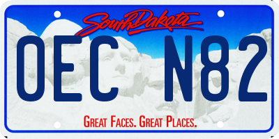SD license plate 0ECN82