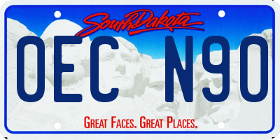 SD license plate 0ECN90
