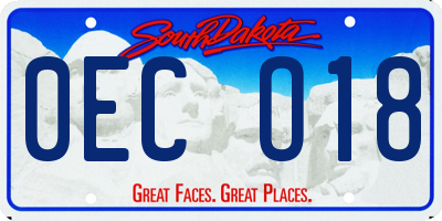 SD license plate 0ECO18