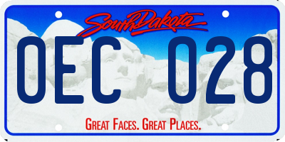 SD license plate 0ECO28