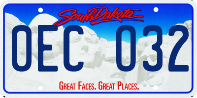 SD license plate 0ECO32