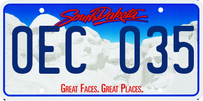 SD license plate 0ECO35