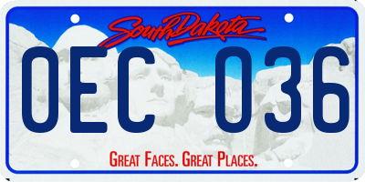 SD license plate 0ECO36
