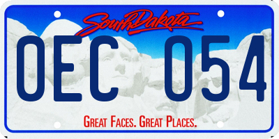 SD license plate 0ECO54