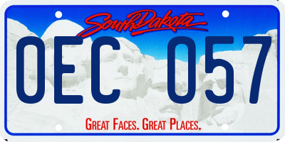 SD license plate 0ECO57