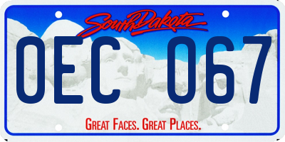 SD license plate 0ECO67