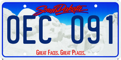 SD license plate 0ECO91