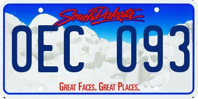 SD license plate 0ECO93