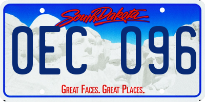 SD license plate 0ECO96
