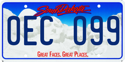 SD license plate 0ECO99