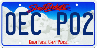 SD license plate 0ECP02