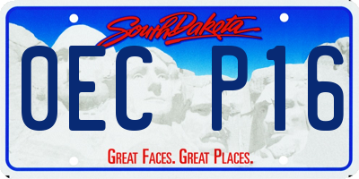 SD license plate 0ECP16