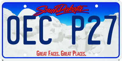 SD license plate 0ECP27