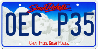 SD license plate 0ECP35
