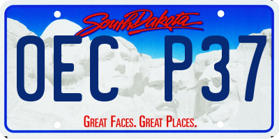 SD license plate 0ECP37