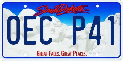 SD license plate 0ECP41