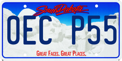 SD license plate 0ECP55