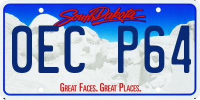 SD license plate 0ECP64