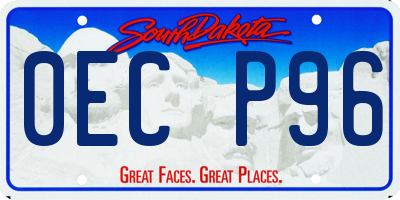 SD license plate 0ECP96