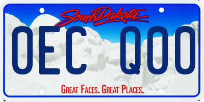 SD license plate 0ECQ00