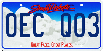 SD license plate 0ECQ03