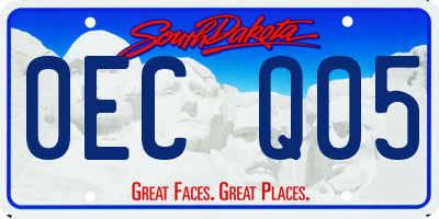 SD license plate 0ECQ05