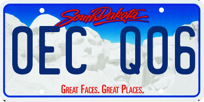SD license plate 0ECQ06