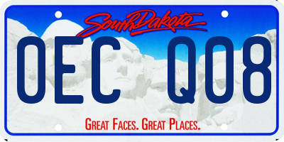 SD license plate 0ECQ08