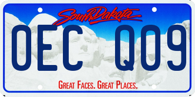 SD license plate 0ECQ09